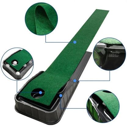 Golf Putting Practice Mat – Realistic Home Training to Improve Stroke and Lower Scores