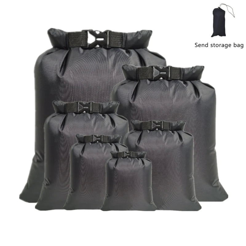 5PCS Waterproof Dry Bag Set – 1.5L to 8L Floating Packs for Swimming, Kayaking, Rafting & Outdoor Boating