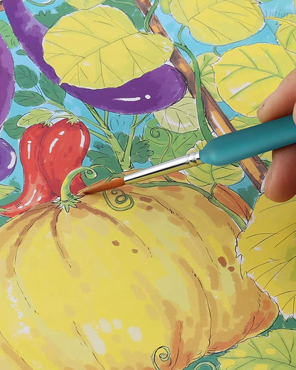 11pcs Miniature Weasel Hair Paint Brushes - Art Painting Brushes for Gouache, Watercolor, Oil Paints - Artists Hand-Painted Tools