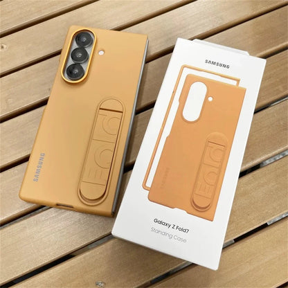 Luxury Standable Matte Silicone Phone Case for Samsung Galaxy Z Fold 6-7 – Skin Feel Full-Back Protective Cover