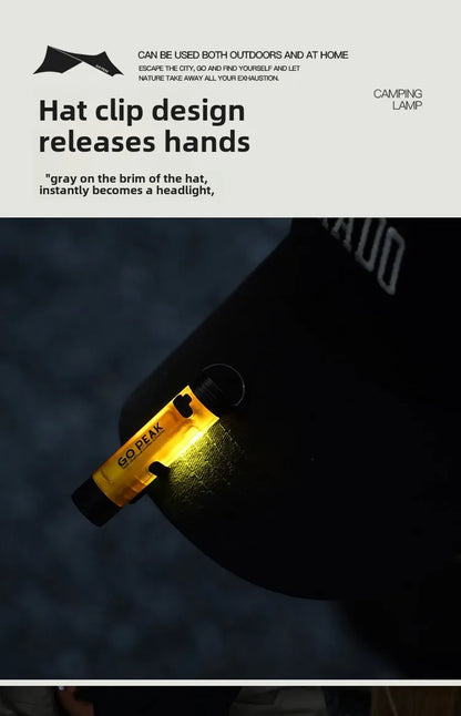 MOUNTAINHIKER LED Pocket Hat Clip Flashlight – Portable Rechargeable Clip-On Light for Camping & Outdoor Use