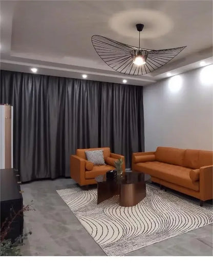 Italian Cross-Border Nordic Straw Hat Fabric Lamp — Modern Designer Art Lamp for Restaurant & Living Bedroom