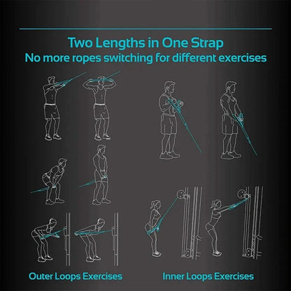 Fitness Tricep Rope — Cable Attachment for Pull-Down Workouts & Strength Training