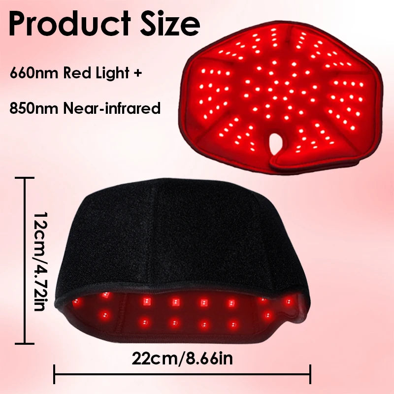 Red Light Therapy Hair Growth Cap – 660nm & 850nm Infrared Device for Hair Loss Treatment with USB Charging