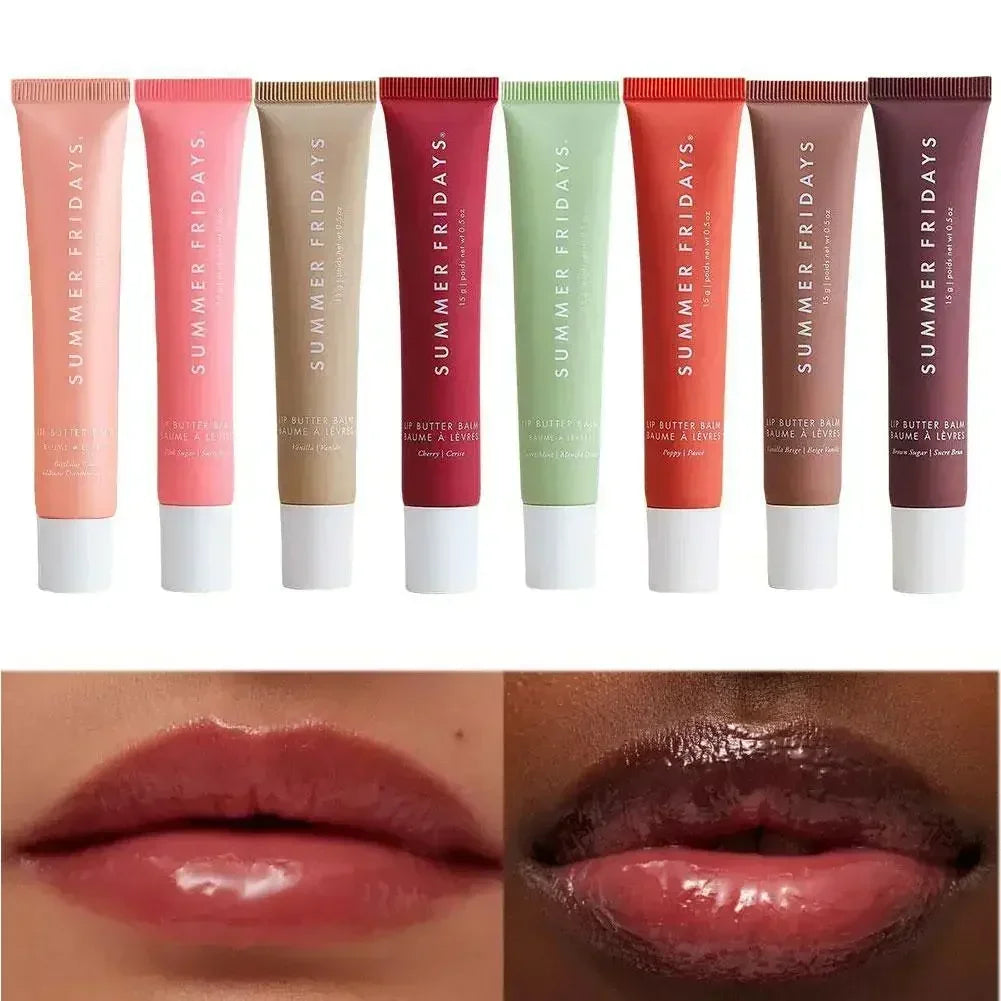 Summer Fridays Lip Balm – Moisturizing Vanilla Pink Sugar & Coffee Cake Scented Lip Gloss, Transparent Lip Oil Makeup