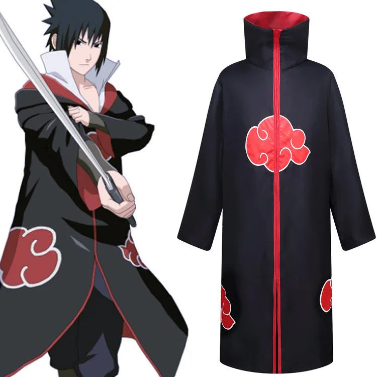 Ninja Hokage Cosplay Costume | Black & White with Itachi Akira & Fourth Generation Cape