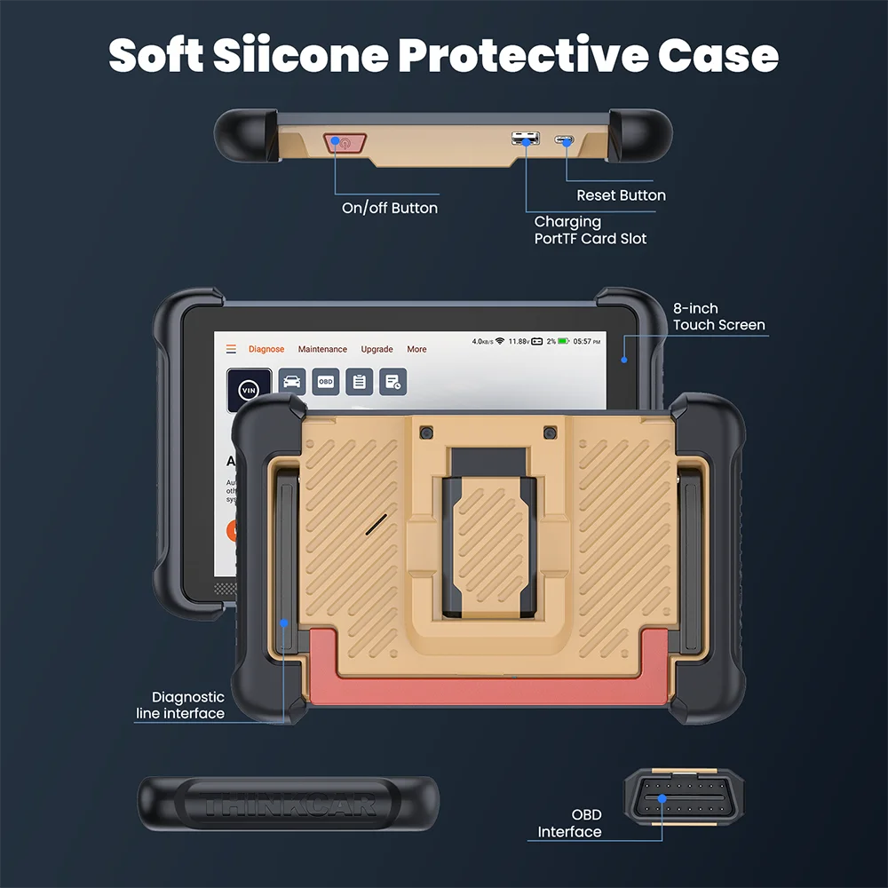Global THINKCAR THINKSCAN 689BT OBD2 Diagnostic Tool – DOIP CANFD Bi-Directional ECU Coding with 34 Resets & Lifetime Free Updates