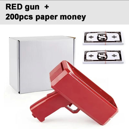 Money Shooting Gun Toy – Funny Party Game Pistol, Paper Banknote Shooter for Kids, Weddings, Birthdays & Party Fun