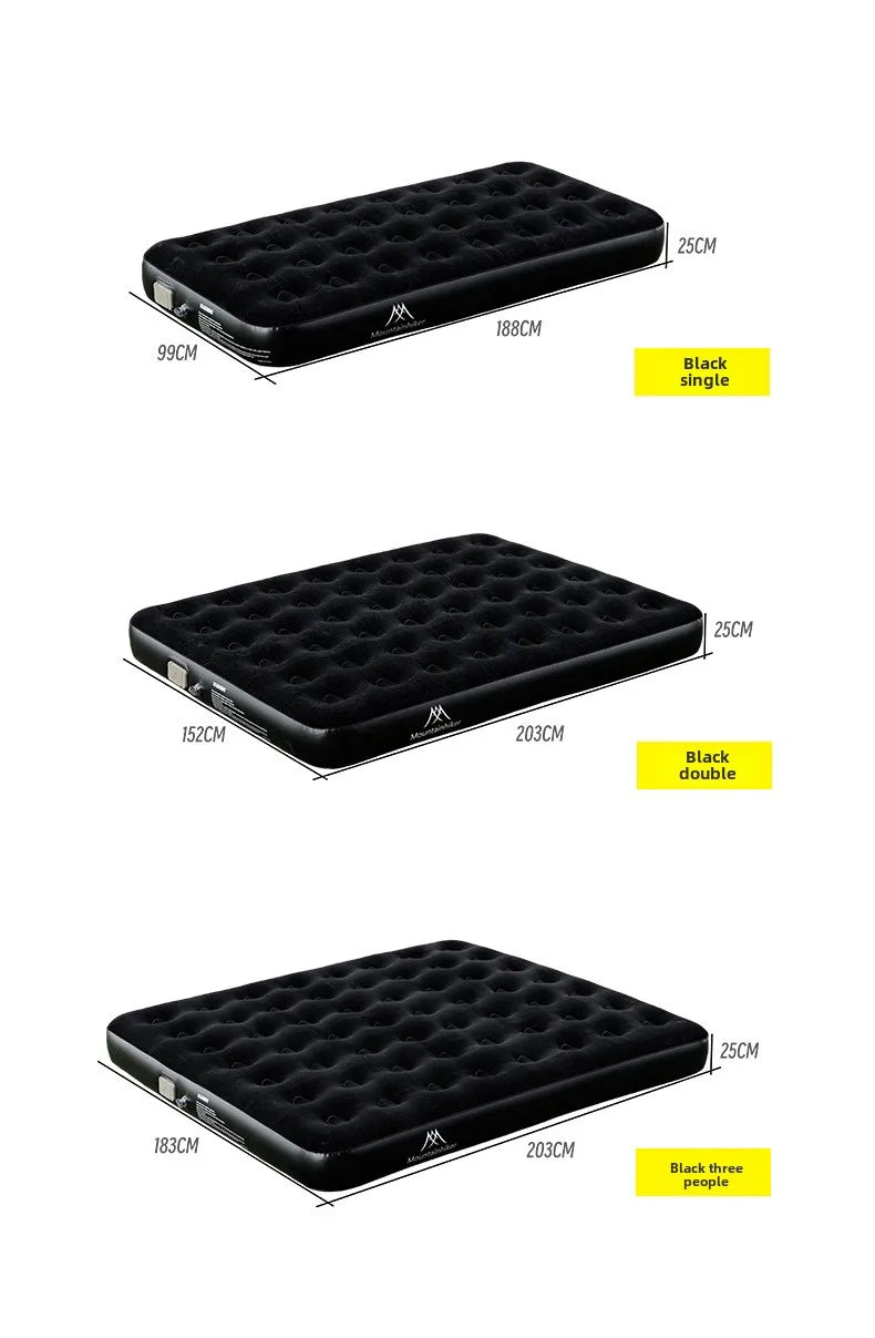 MOUNTAINHIKER 2025 Inflatable Air Mattress - PVC Glamping Camping / interior Bed Mat with Built-In Pump for 1-3 Person