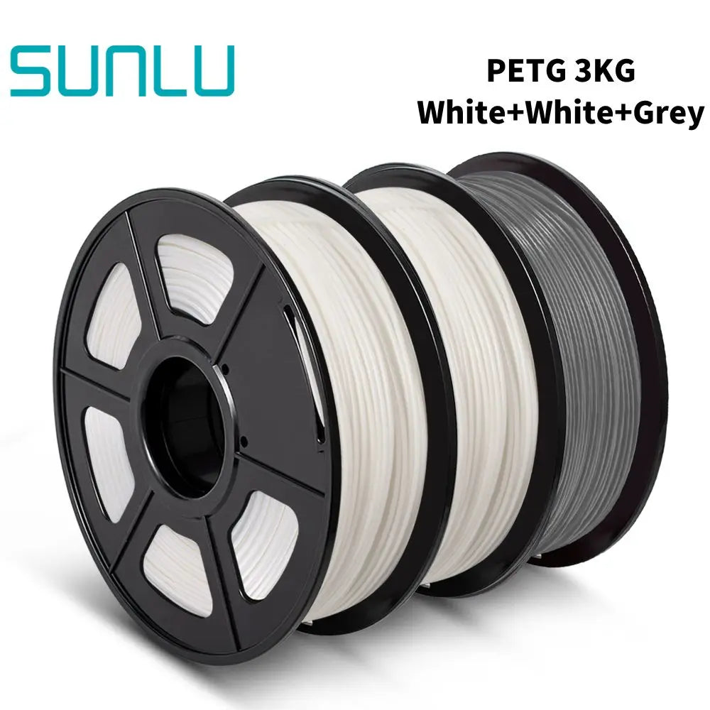 SUNLU PETG 3D Printer Filament 1.75mm ±0.02mm – 3 Rolls 1KG Each, Neat ...