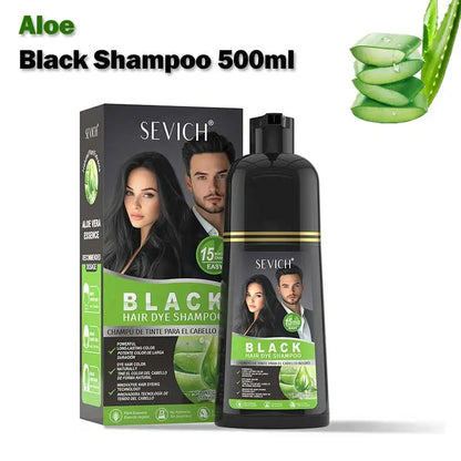 Rosemary Black Hair Dye Shampoo 500ml – DIY Herbal Gray-to-Black Coloring for Women & Men