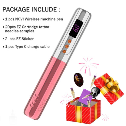 EZ NOVI Wireless Permanent Makeup Pen Machine – Battery SMP & Tattoo Micropigmentation Kit (3 Batteries)