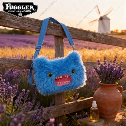 Original Fuggler Ugly Teeth Monster Plush Crossbody Bag – Kawaii Screech Mr. Buttons Shoulder Doll Gift