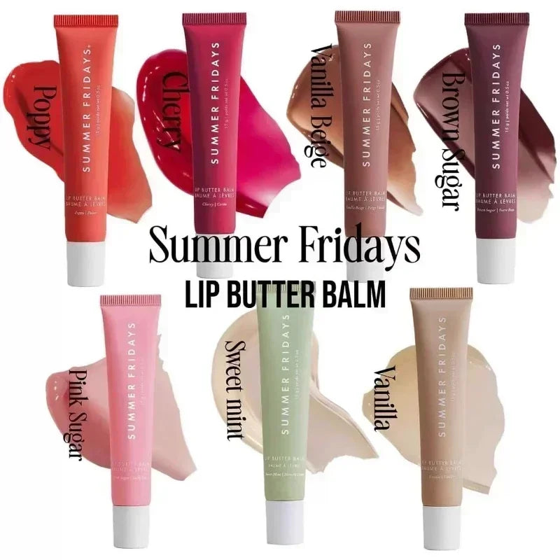 Summer Fridays Lip Balm – Moisturizing Vanilla Pink Sugar & Coffee Cake Scented Lip Gloss, Transparent Lip Oil Makeup