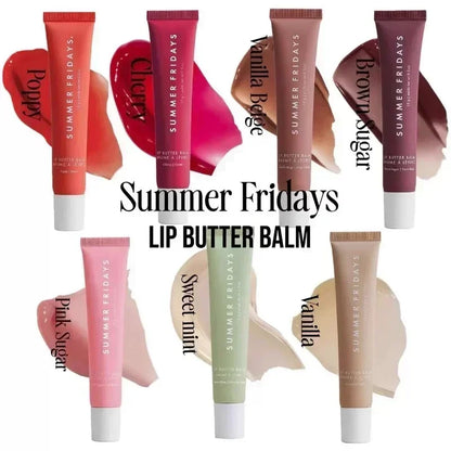 Summer Fridays Lip Balm – Moisturizing Vanilla Pink Sugar & Coffee Cake Scented Lip Gloss, Transparent Lip Oil Makeup