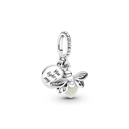 2024 New 925 Sterling Silver Bulb & Small Turtle Charm Pendant – Fit for Original Pandora Bracelet, DIY Women’s Jewelry Gift