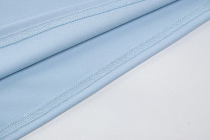 Hugcitar Solid Sleeveless Folds Tube Crop Top & Skirt Set – 2 Piece Summer Fashion Streetwear, Beach Clothing