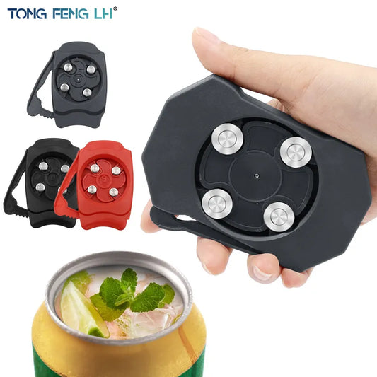 1 Set New Manual Magnet Bottle Opener - Edge-Steel Can Opener for Beer, Kitchen Accessories, Top Openers with Magnetic Cap Catcher