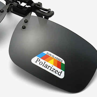 Polarized Clip Sunglasses 2Pcs Set: Myopia Glasses Clip for Driving Fishing Night Vision, Clip-on Sun Shading Eyeglasses