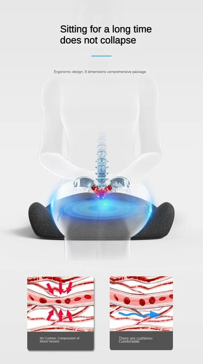 Orthopedic Memory Foam Coccyx Cushion – Tailbone & Sciatica Pain Relief for Office Chair & Car Seat, Non-Slip Comfort Design