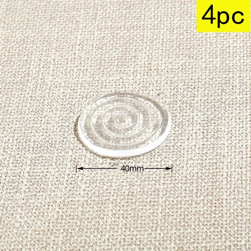Anti-Slip Transparent Silicone Furniture Pads — Adhesive PU Cushions for Table, Sofa, Bed Legs, and Noise Reduction