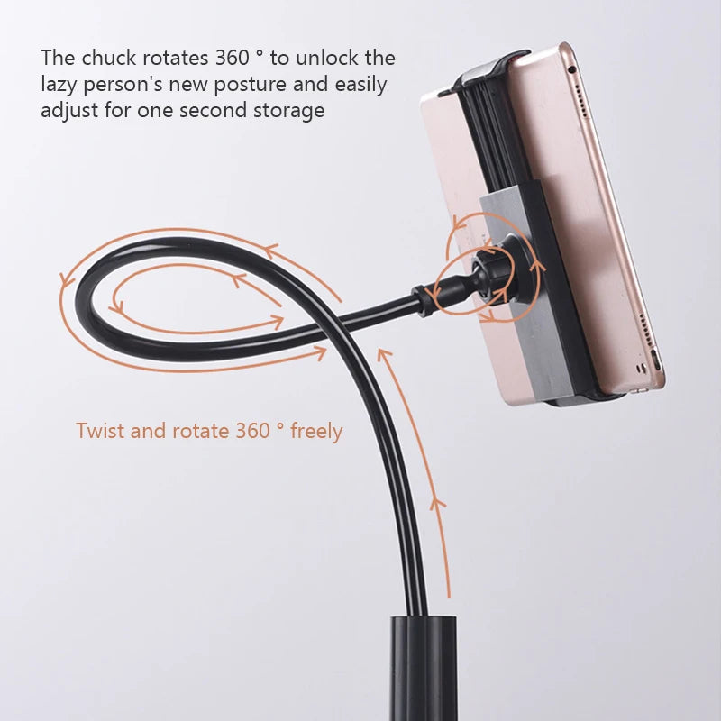 Flexible Lazy Bedside Phone & Tablet Stand — Portable Adjustable Desktop Holder for iPad & Smartphones