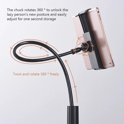 Flexible Lazy Bedside Phone & Tablet Stand — Portable Adjustable Desktop Holder for iPad & Smartphones