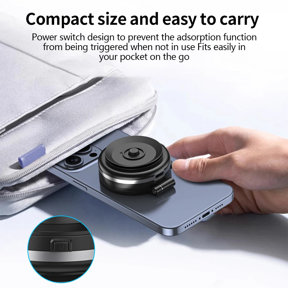 Car Phone Holder Magnetic Mount – 360° Rotating Strong Magnet Vacuum Adsorption for iPhone 12-16 Pro Max