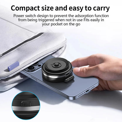 Car Phone Holder Magnetic Mount – 360° Rotating Strong Magnet Vacuum Adsorption for iPhone 12-16 Pro Max