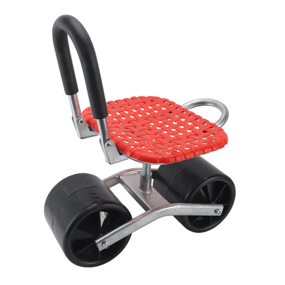 Garden Scooter Rolling Work Seat — Adjustable Iron Labor-Saving Seat for Efficient Field Work