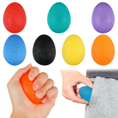 Silicone Hand Grip Strength Trainer — Wrist & Finger Resistance Ball for Adults & Kids, Rehab Therapy & Stress Relief