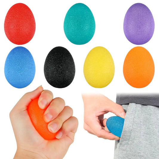 Silicone Hand Grip Strength Trainer — Wrist & Finger Resistance Ball for Adults & Kids, Rehab Therapy & Stress Relief
