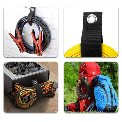 4pcs Heavy-Duty Storage Straps – Reusable Cable, Hose & Extension Cord Organizer for Garage