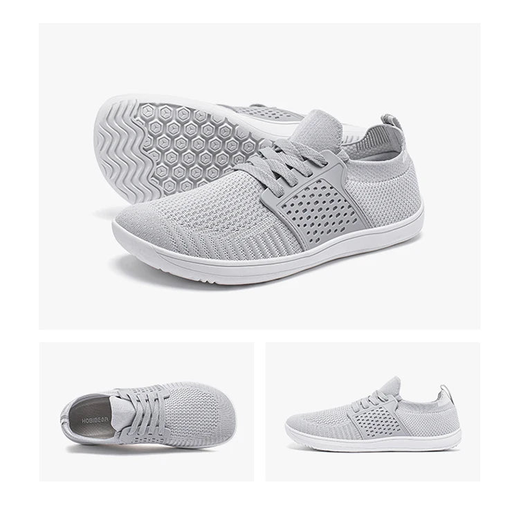 HOBIBEAR Wide Toe Barefoot Shoes – Minimalist Walking Sneakers for Men & Women, Zero Drop Sole, Breathable Mesh