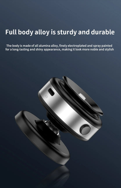 360° Magnetic Car Phone Holder – Aluminum Alloy Vacuum Adsorption Mount for iPhone & Smartphones
