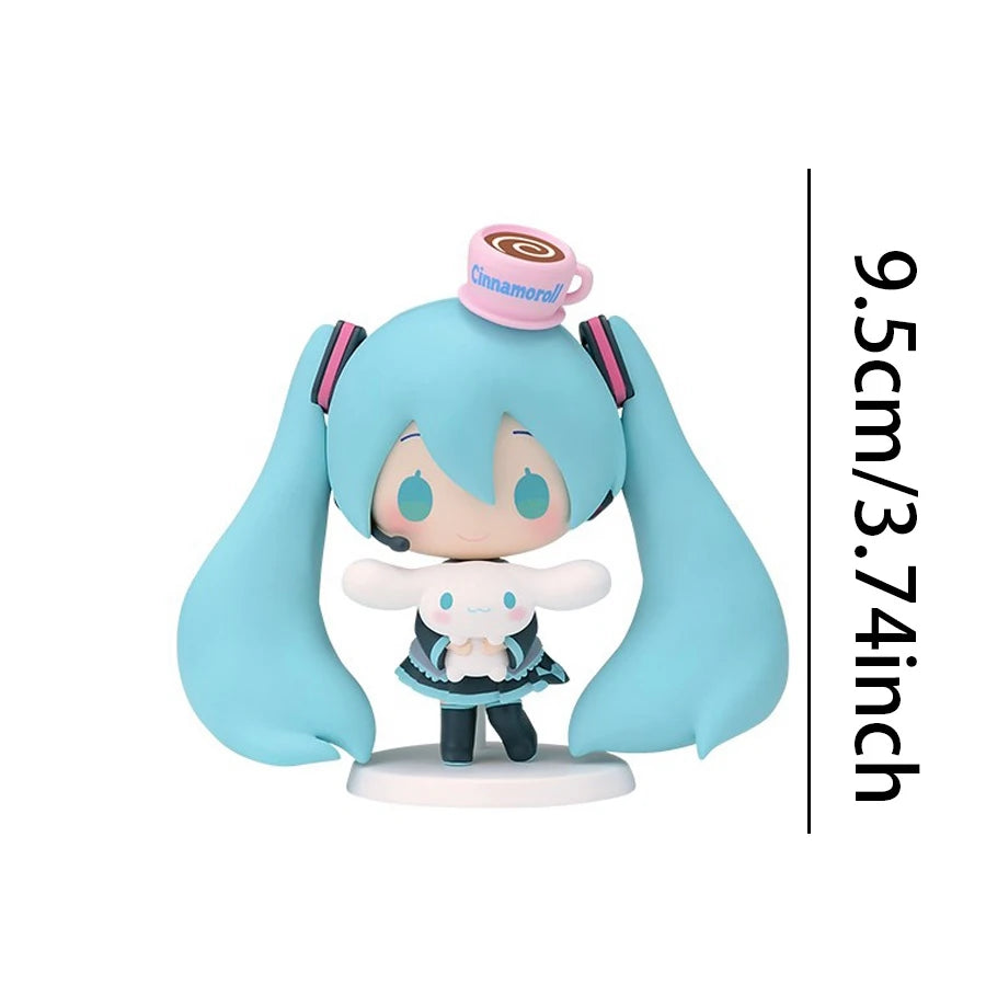 20cm Hatsune Miku x Cinnamoroll Anime Figure – Kawaii PVC Action Doll Toy Gift for Adults