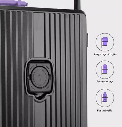 Aluminum Frame Rolling Luggage — Wide Handlebar Trolley Suitcase with Colorful Silent Spinner Wheels, TSA Lock & Large Capacity