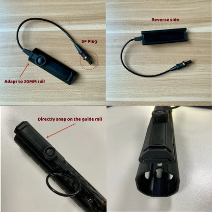 Tactical Surefire M300/M600B/M600C Gun Light – Rifle & Pistol Scout Flashlight, Picatinny Rail Mount, Hunting Torch