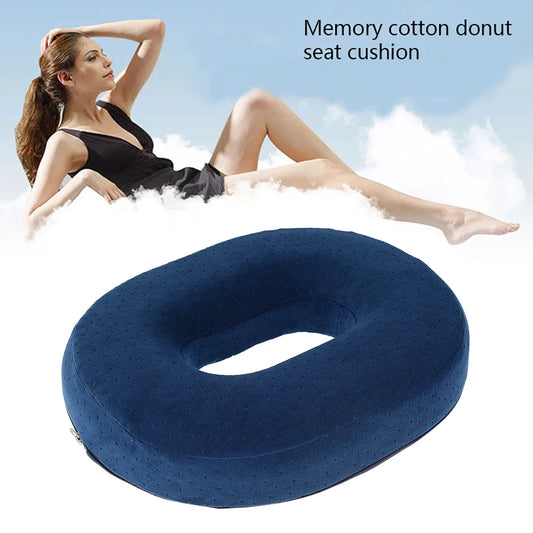Memory Foam Donut Ring Seat Cushion Pillow | Comfort Chair Cushion for Pregnancy, Office, Travel & Pain Relief