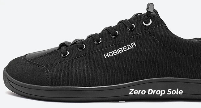 HOBIBEAR Unisex Barefoot Shoes – Zero Drop Wide Toe Casual Canvas Minimalist Walking Sneakers
