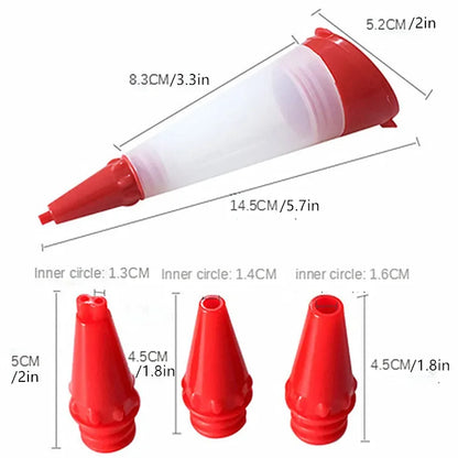 Silicone Food Writing Pen and Decorating Tools - Ideal for Chocolate, Cake Mold, Cream Cup, Cookie Icing, Piping, Pastry Nozzles, and Kitchen Accessories