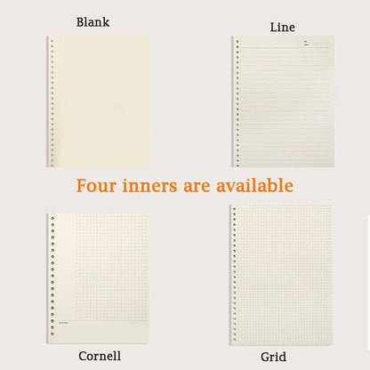 Customize Your Notebook: Replaceable Refill Loose Leaf Binder - A4/A5/B5 Planner, 6 Styles, Office & School Supplies, Stationery Accessories