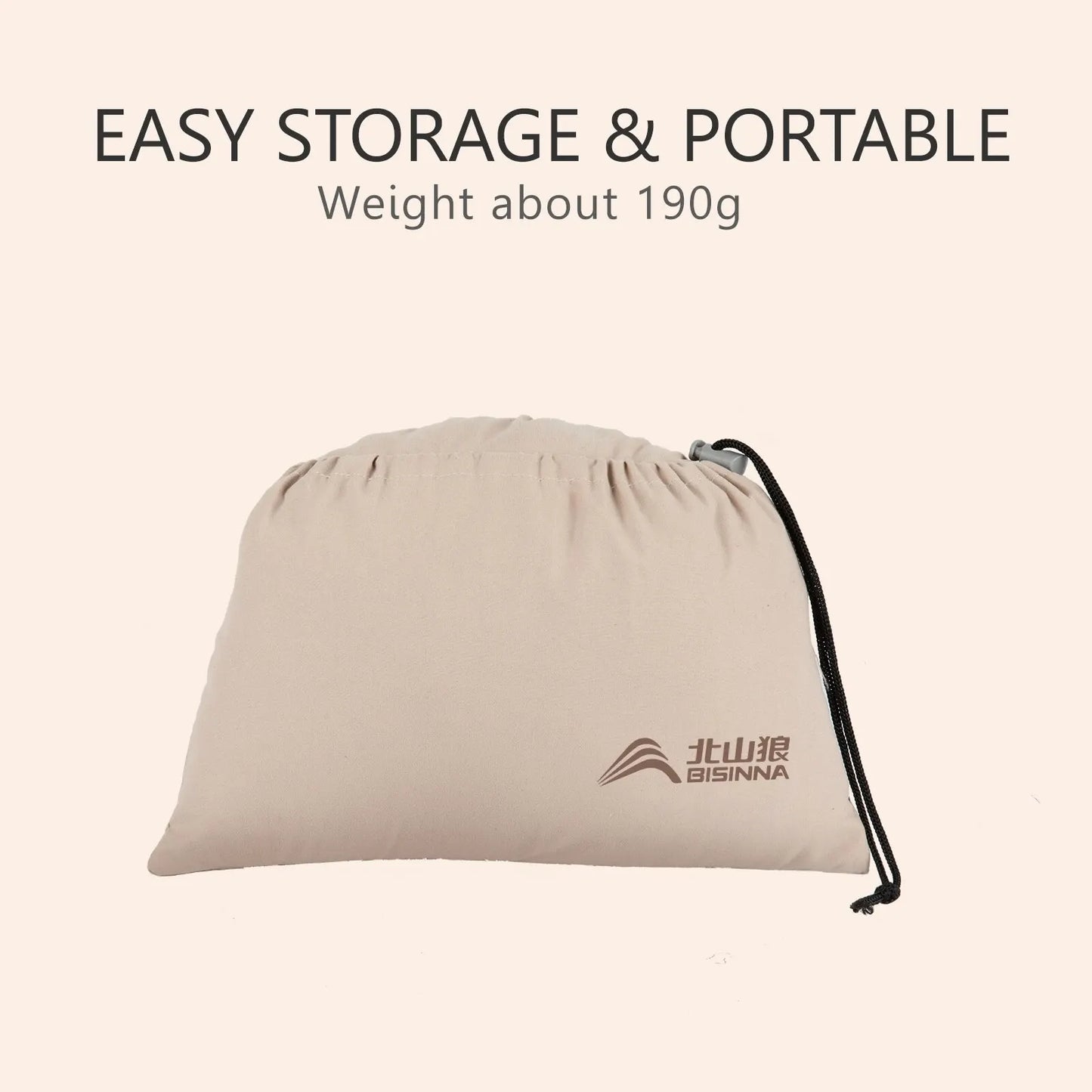 BISINNA Ultralight Outdoor Camping Pillow – Compressible Portable Hiking & Travel Pillow