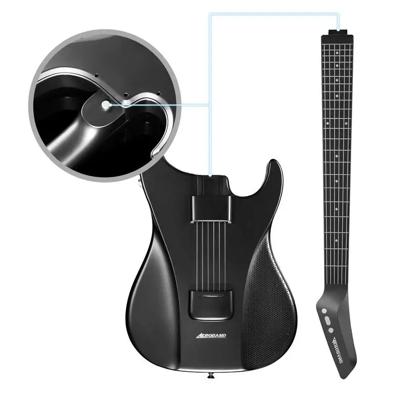 AeroBand Painless Guitar – Smart Silicone Strings with Bluetooth, 8 Sounds, USB MIDI Function, Perfect Gift for Adults