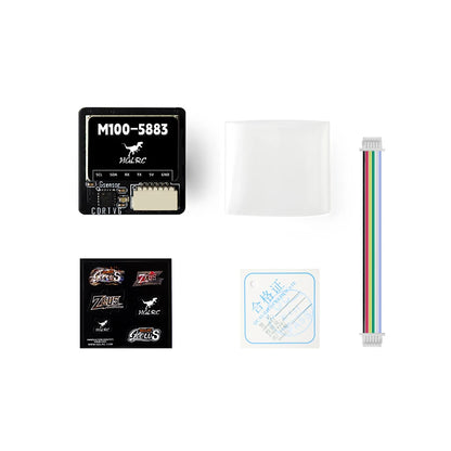 HGLRC M100-5883 M10 GPS Module with Compass – Ceramic Antenna & On-board LEDs, 21x21mm for RC Airplane FPV Long Range