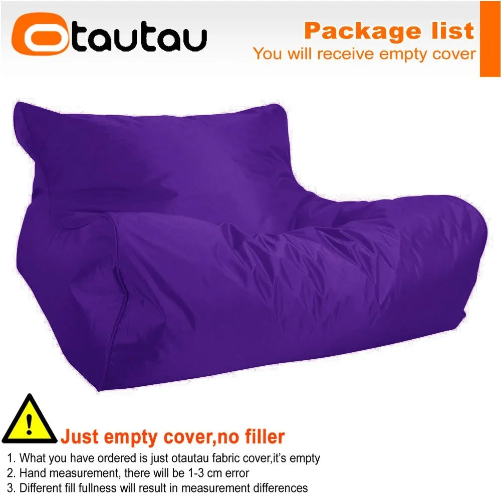 OTAUTAU Waterproof Floating Bean Bag Lounger Cover – Swimming Pool Sofa Bed Pouf, No Filler Chaise Lounge Recliner Puff SF019