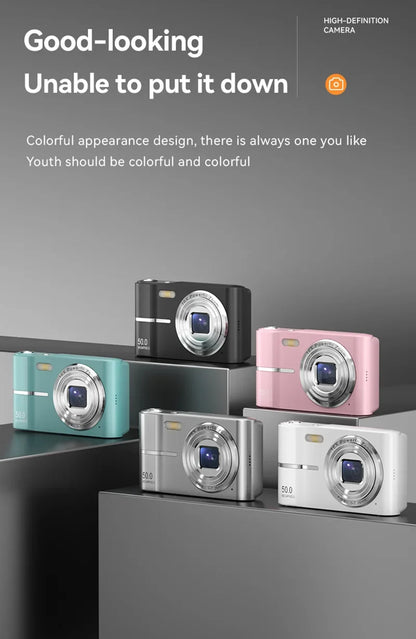 Xiaomi 4K Digital Camera – 50MP, 16X Zoom, Anti-Shake, Flash, Outdoor Student Video Recorder