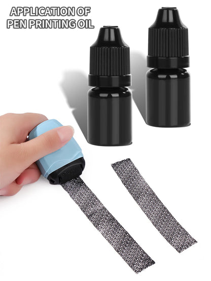 Confidentiality Seal Roller Pen for Information Privacy - Smear-Free Ink Scrambling Accessory