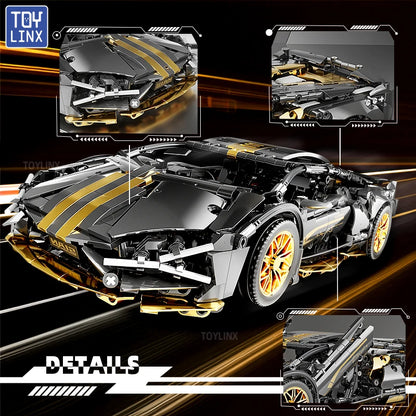 ToylinX 1:14 Supercar Building Block Toy – Optional Power Group, Technology Design for Adults & Kids, Christmas Gift with Box