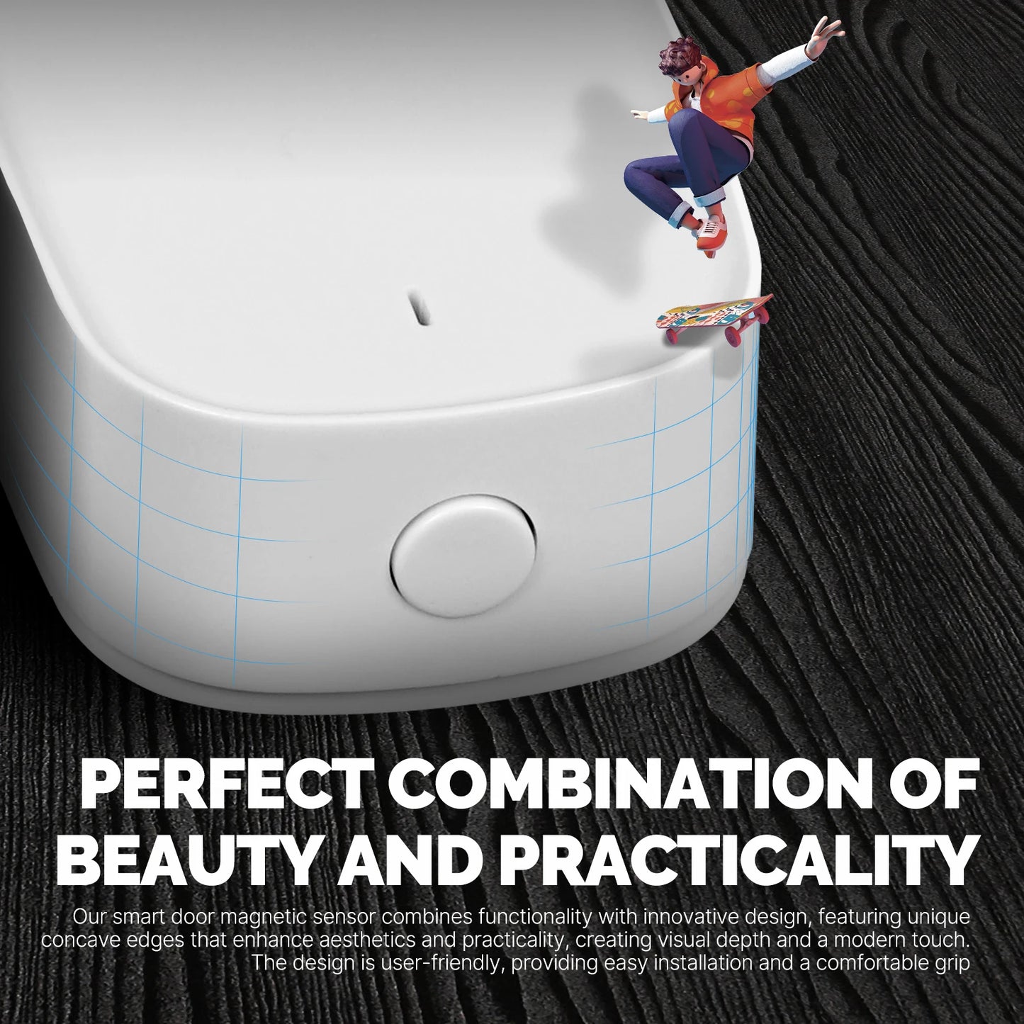 MOES Tuya ZigBee Smart Window & Door Sensor – Home Security Alarm with Remote Control via Smart Life App